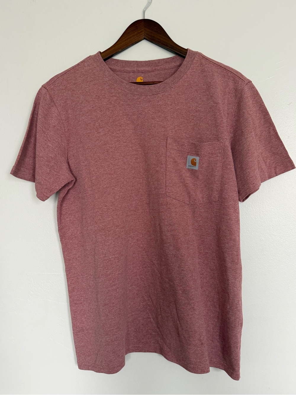 Carhartt Short-Sleeve Pocket Tee Original Fit in Heather Rose